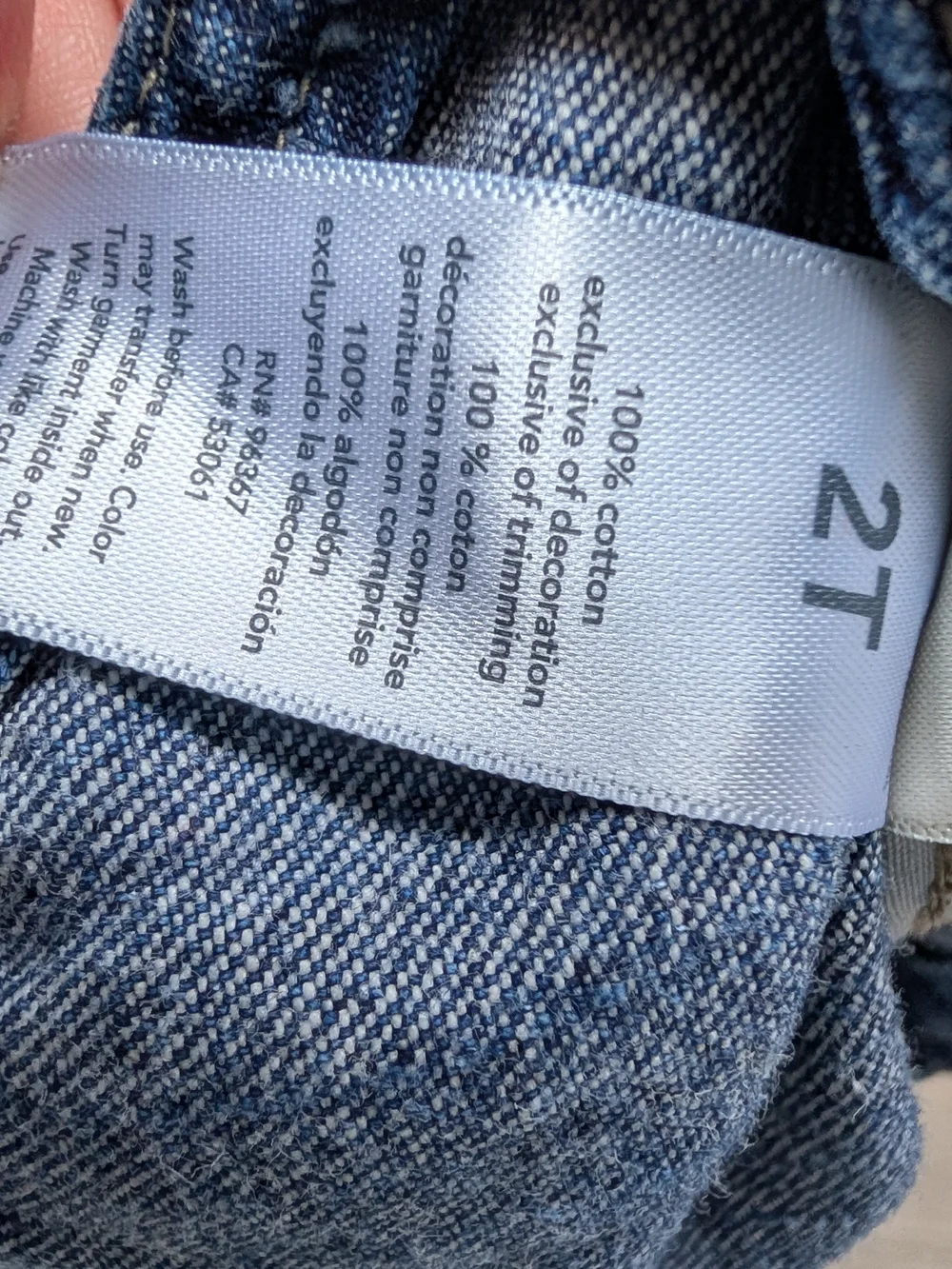 OshKosh‎ B'gosh Denim Overalls Logo Bib Cargo Pocket Toddler Size 2T
